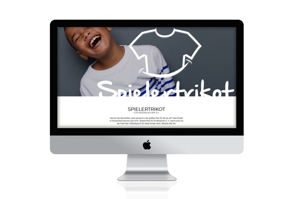 Spielertrikot für Kinderlachen // <br>Website & Broschüre