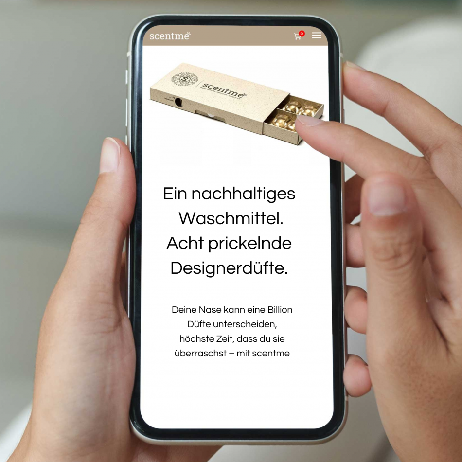 scentme Duftwaschmittel // <br>Website, Shop & Blog