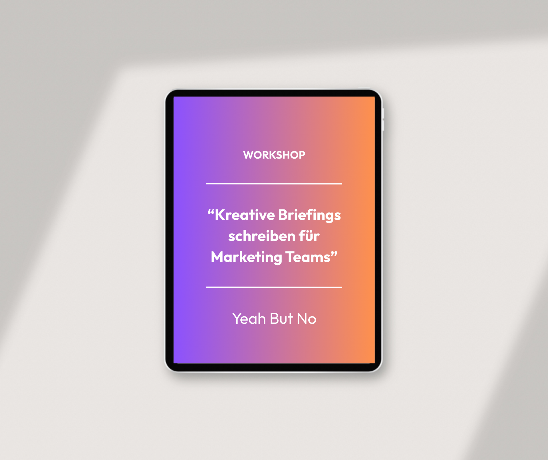 Workshop – Kreative Briefings im Marketing