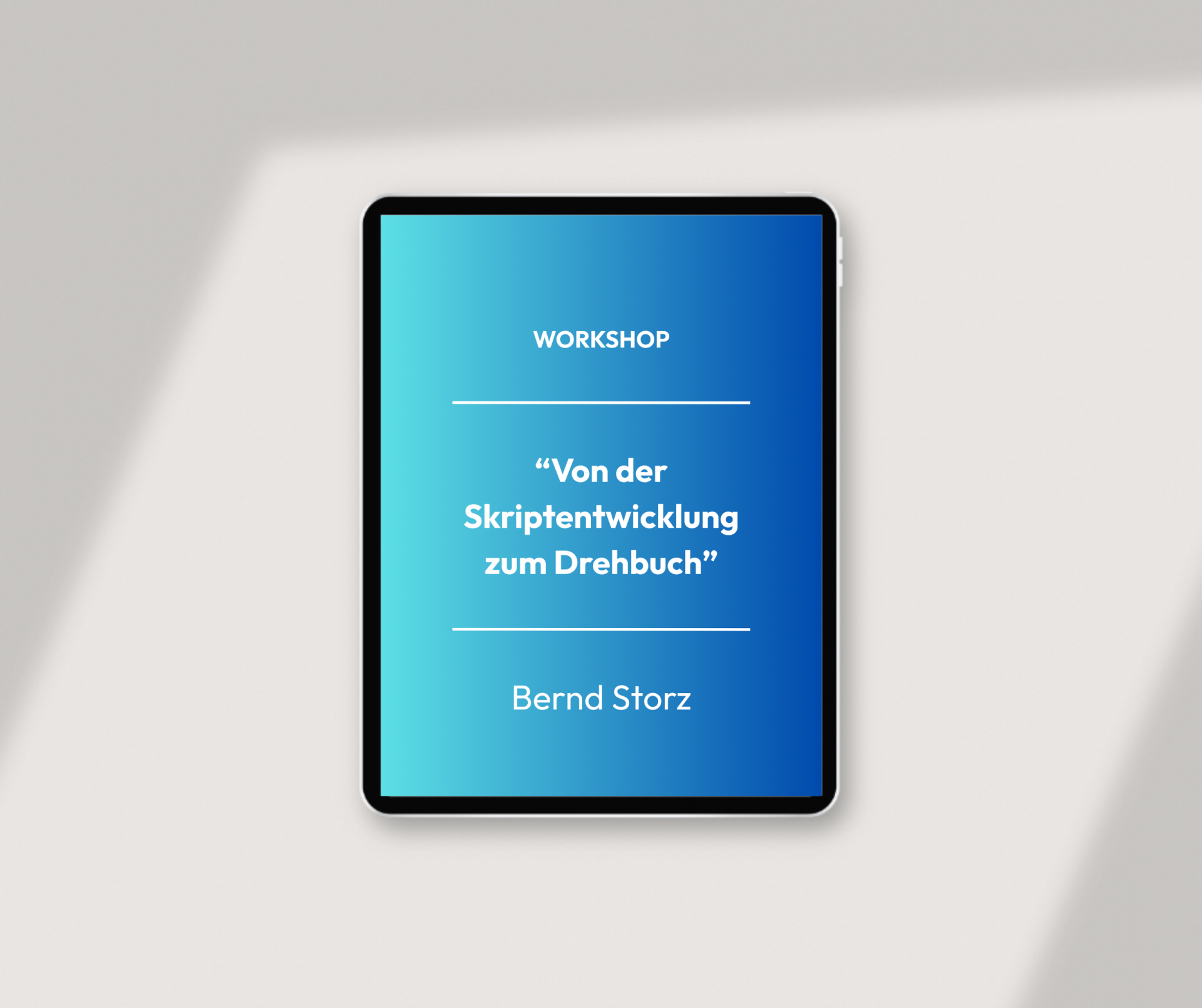 Workshop – Von der Skriptidee zum Drehbuch