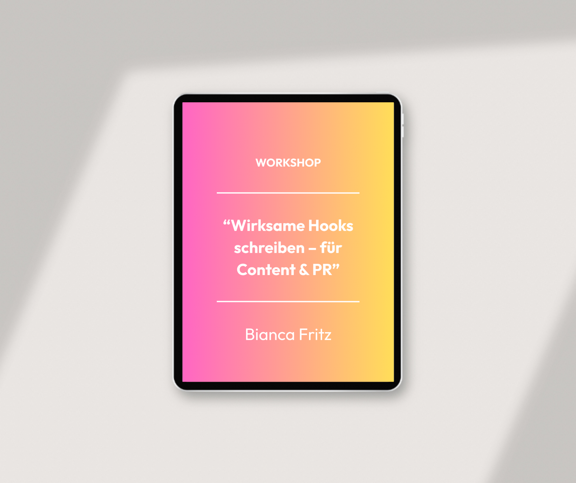 Workshop – Wirksame Hooks für Content & PR