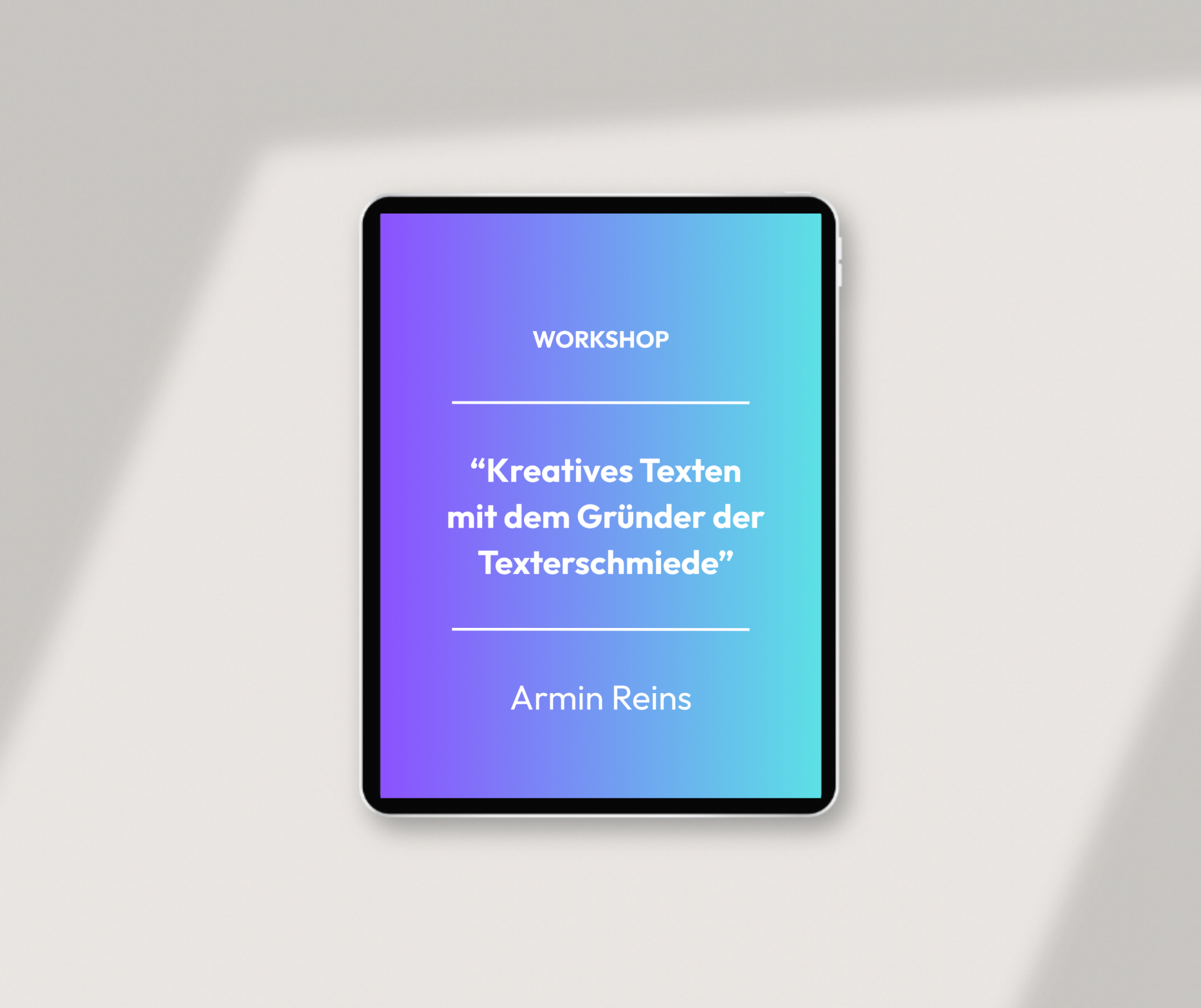 Workshop – Kreatives Texten (Texterschmiede)
