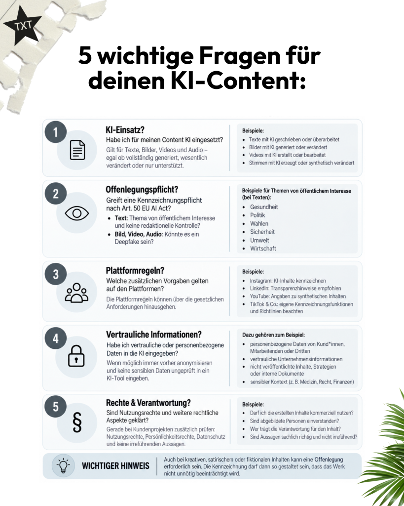 KI Content kennzeichnen: Checkliste für dein Marketing 2026