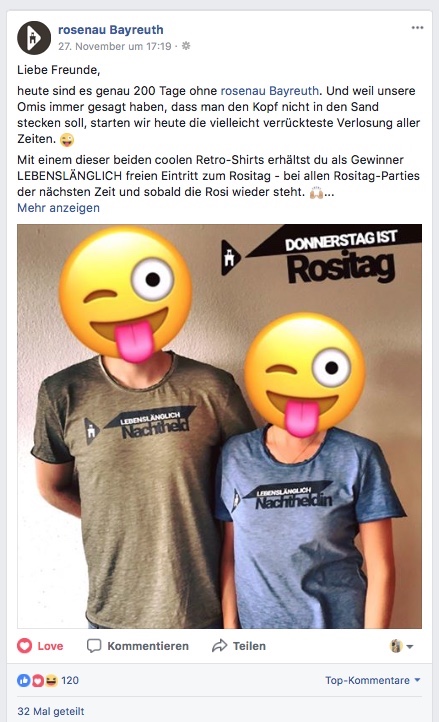 Facebook Gewinnspiel // rosenau Bayreuth
