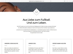 Website // Spielertrikot für Kinderlachen e. V.
